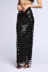 BEACH WAVES SEQUIN EMBELLISHED MAXI SKIRT