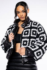 DREAMY HAND KNITTED CROCHET PUFFER