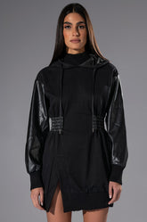 FOREVER YOUNG HOODED MINI DRESS