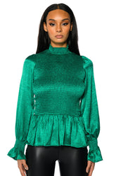 NAOMIE SATIN FULL LENGTH BLOUSE