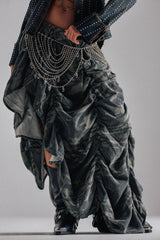 LETS CHANGE IT UP RUCHED MIDI SKIRT IN CAMO