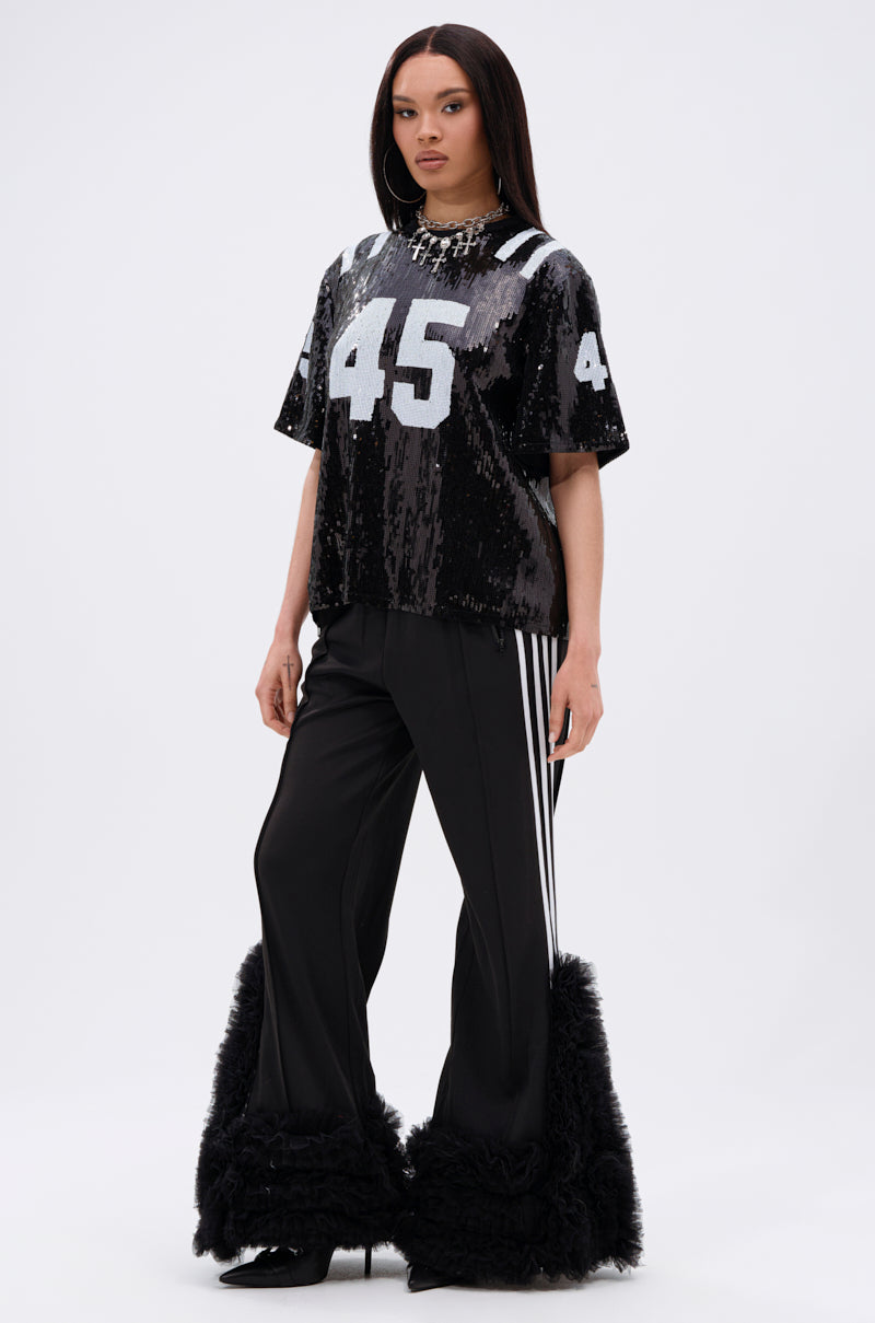 GUESS THE NUMBER SEQUIN JERSEY