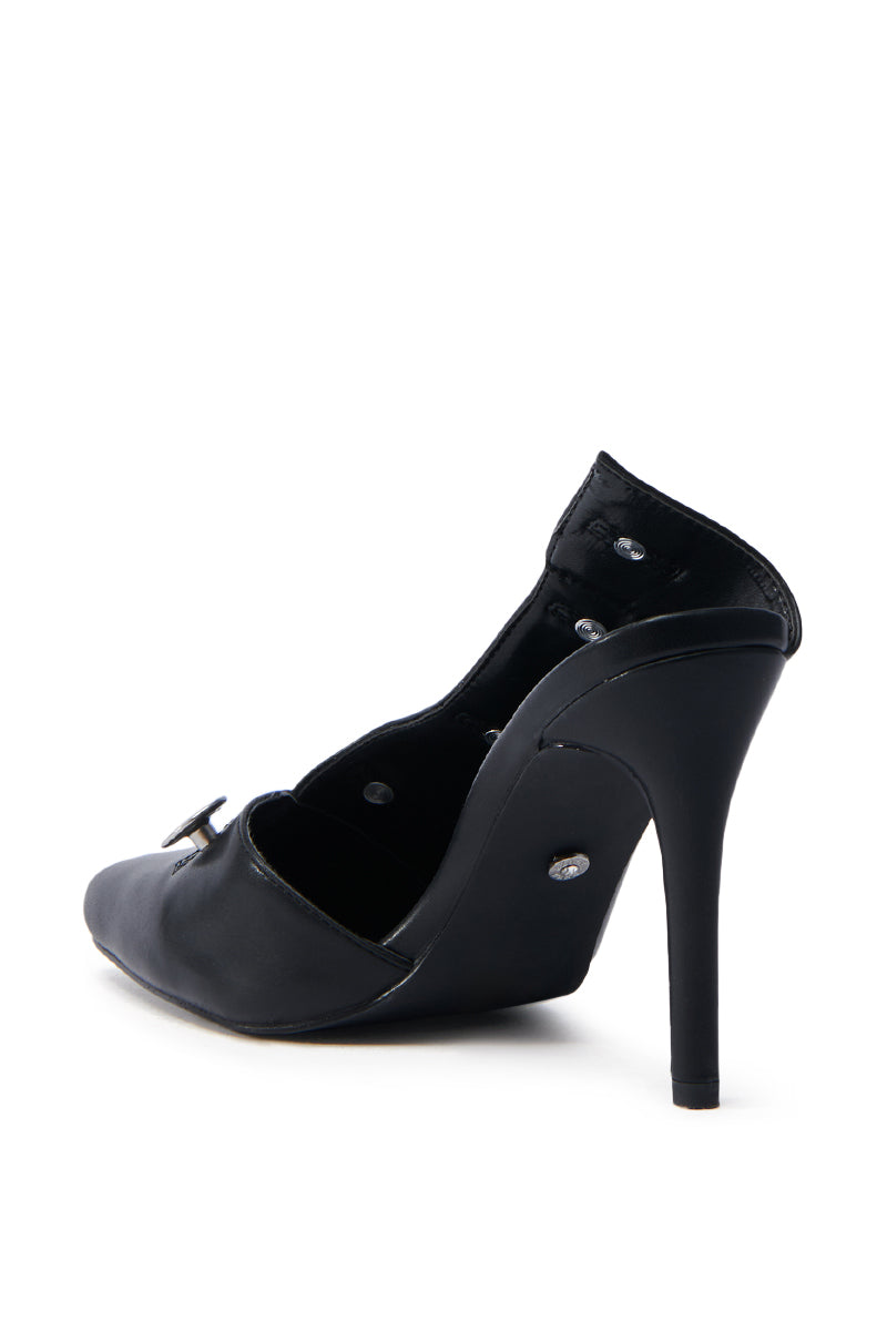 AZALEA WANG EBRIMA BLACK STILETTO PUMP