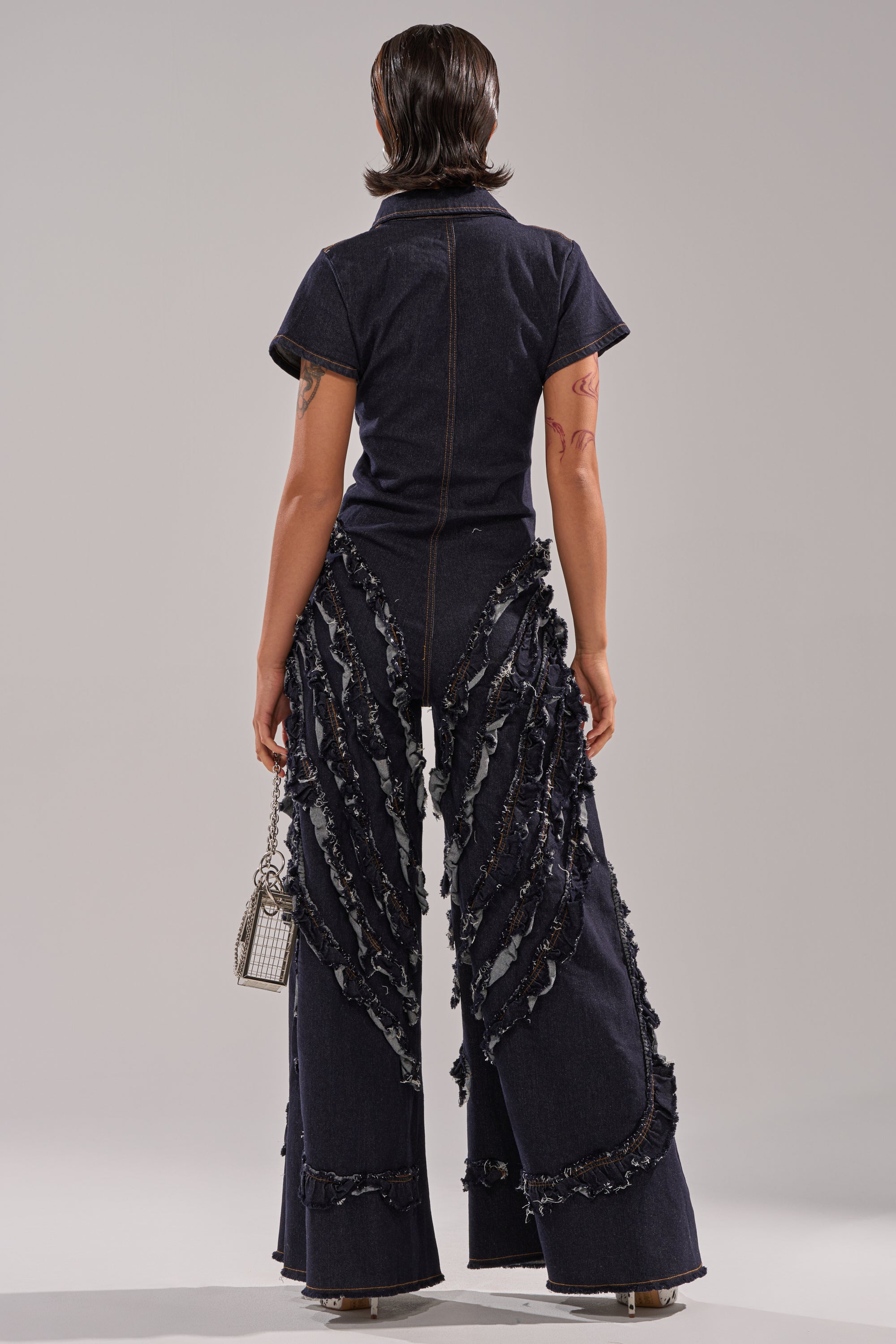 INTO THE NIGHT DENIM JUMPSUIT