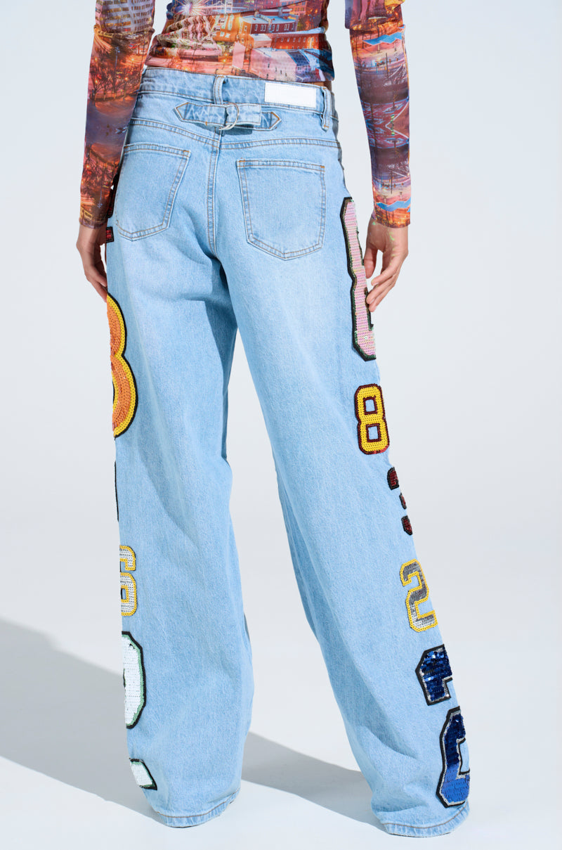 GOOD LUCK PATCH DENIM