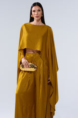COCKTAIL HOUR BLOUSE IN MUSTARD