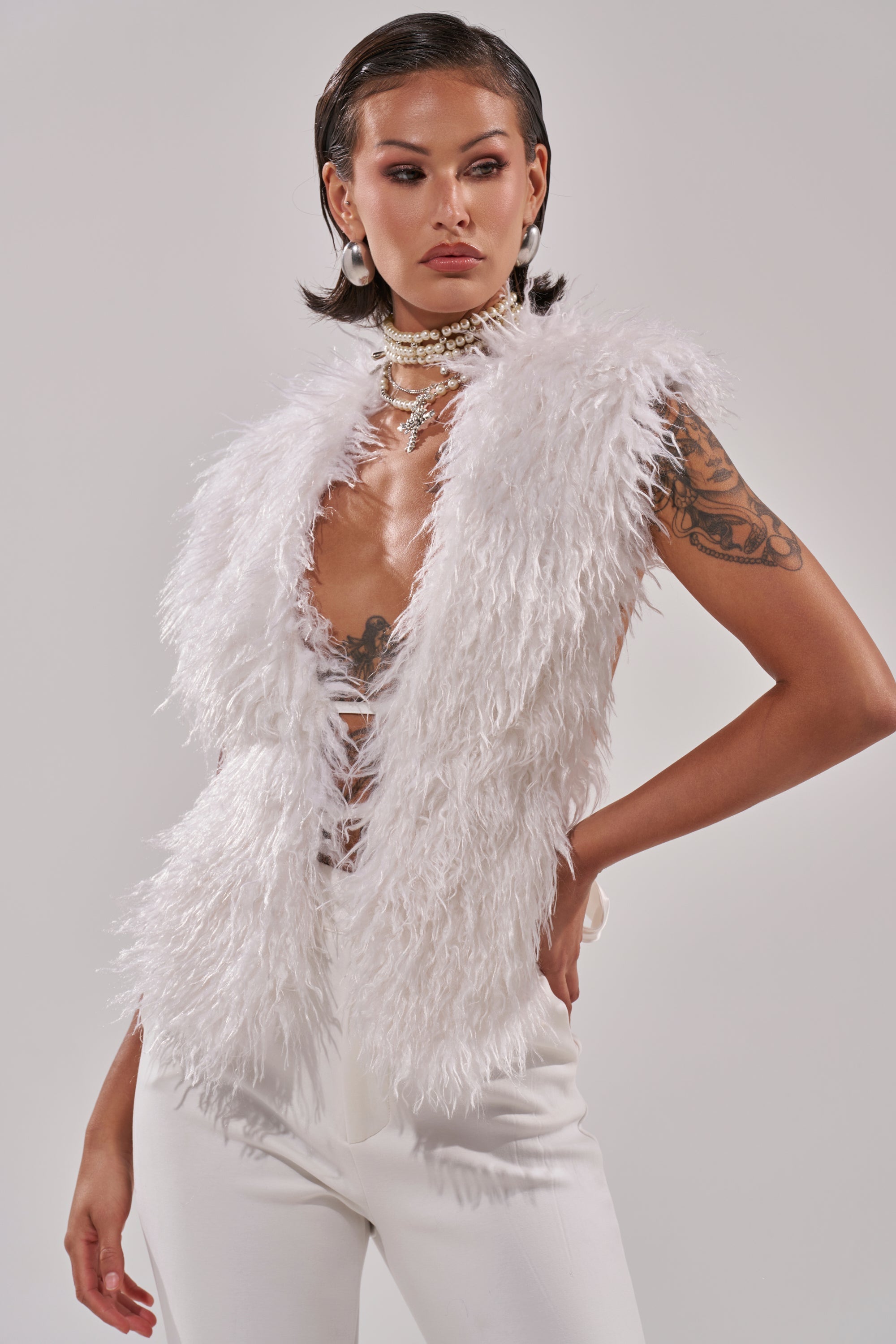 JAMEELA FAUX FUR TOP