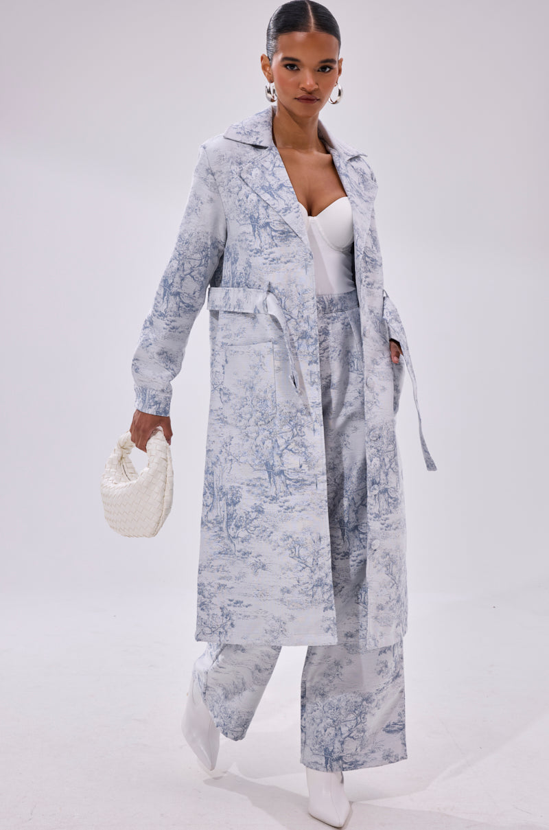 BOOKED N BUSY JACQUARD TROUSER
