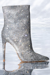 BALLER SILVER GLITTER BOOTIE