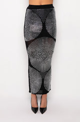 BODIED RHINESTONE MAXI SKIRT