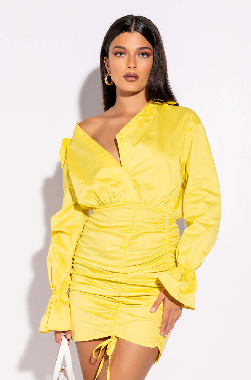 DAY DATE STRETCH SHIRT DRESS