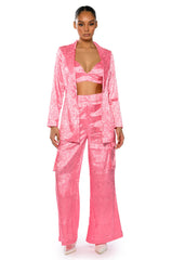 DAYDREAM SATIN FLORAL TROUSER