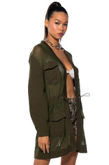 HEY NOW MESH BLAZER DUSTER