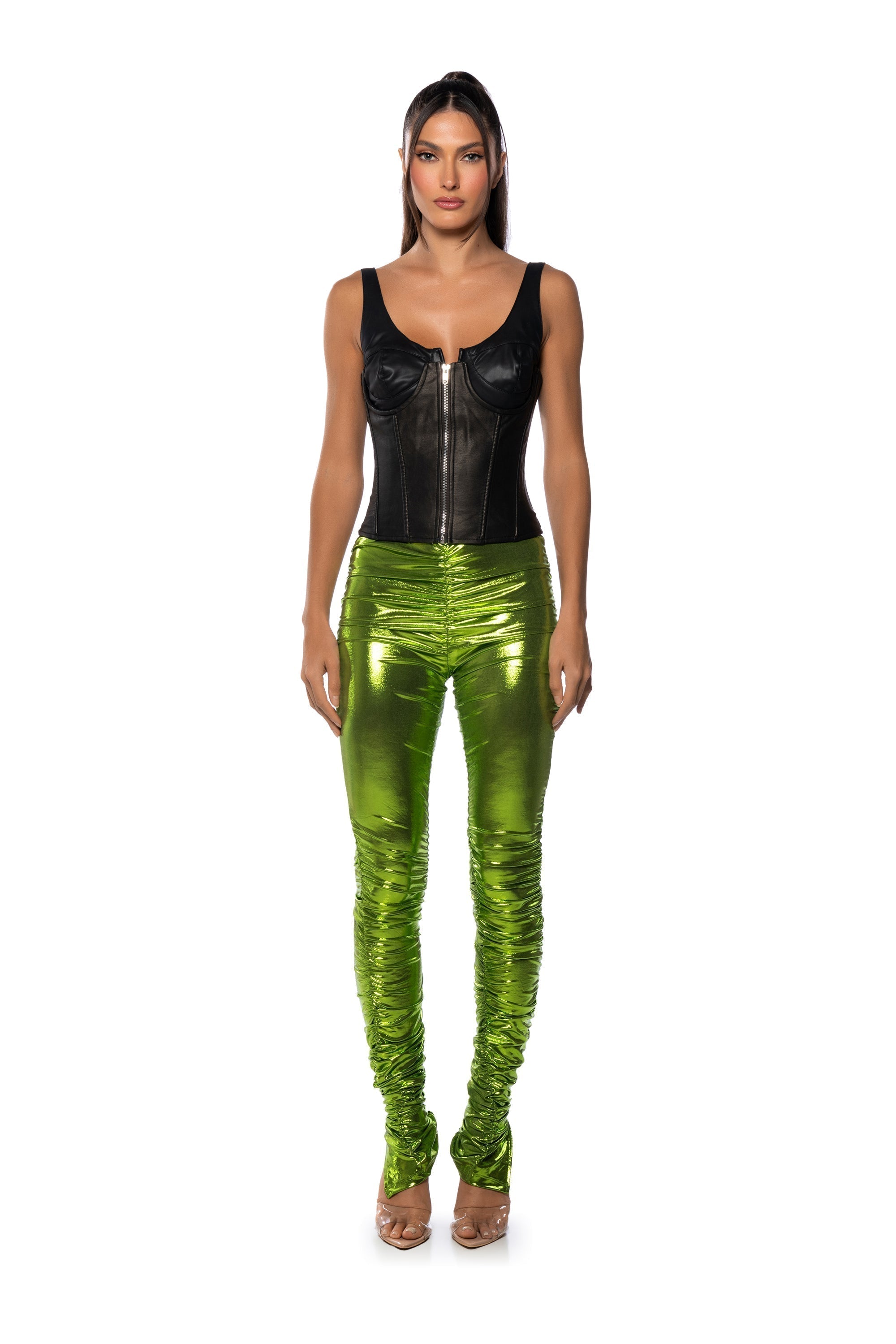 IN THE COSMOS METALLIC RUCHED LEGGING